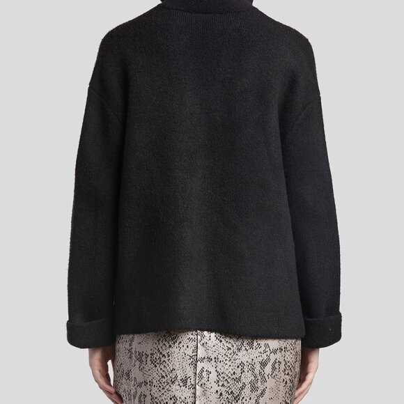 ATM - Large Oversize - Novelty Blend Sweater Jacket (Coatigan) in Black - Picture 11 of 13